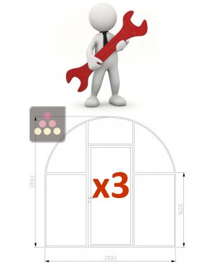 Delivery and installation of 3 vaulted doors for vaulted cellars. Ma Cave à Vin