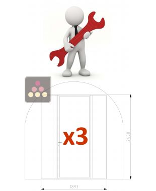 Delivery and installation of 3 straight doors for vaulted cellars. Ma Cave à Vin