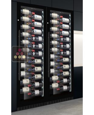 Built-in combination of 2 Single temperature wine service or storage cabinets LE CHAI