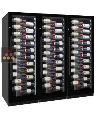 Combination of 3 Single temperature wine service or storage cabinets LE CHAI
