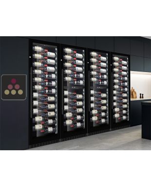 Combination of 2 Single-temperature and 2 dual-temperature wine service or storage cabinets LE CHAI