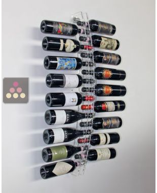 Wall Wine Rack in Clear Plexiglass for 18 bottles - Display Model SOBRIO