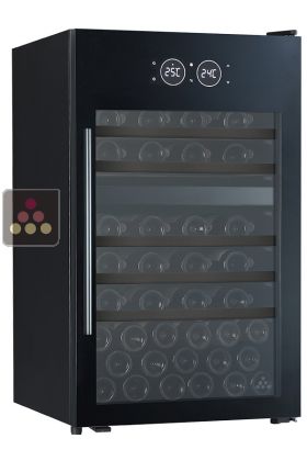 Dual temperature wine cabinet for service