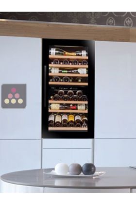 Dual temperature built in wine service cabinet