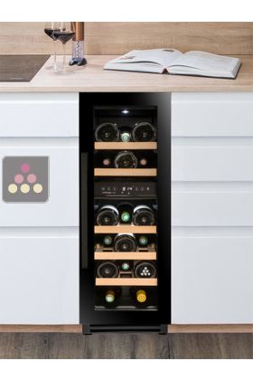 Connected built-in 2 temperature wine service cabinet