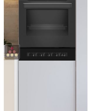 Built-in mono-temperature wine service cabinet with drawer - Push open door LE CHAI