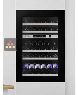 Dual temperature built in wine cabinet for service or aging self-ventilated with 