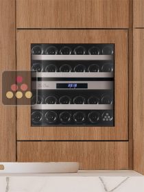 Dual temperature built in wine cabinet for service self-ventilated with a customizable front LE CHAI