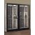 Combination of 2 professional multi-temperature wine display cabinets - 36cm deep - 3 glazed sides - Mixed shelves - Magnetic and interchangeable cover