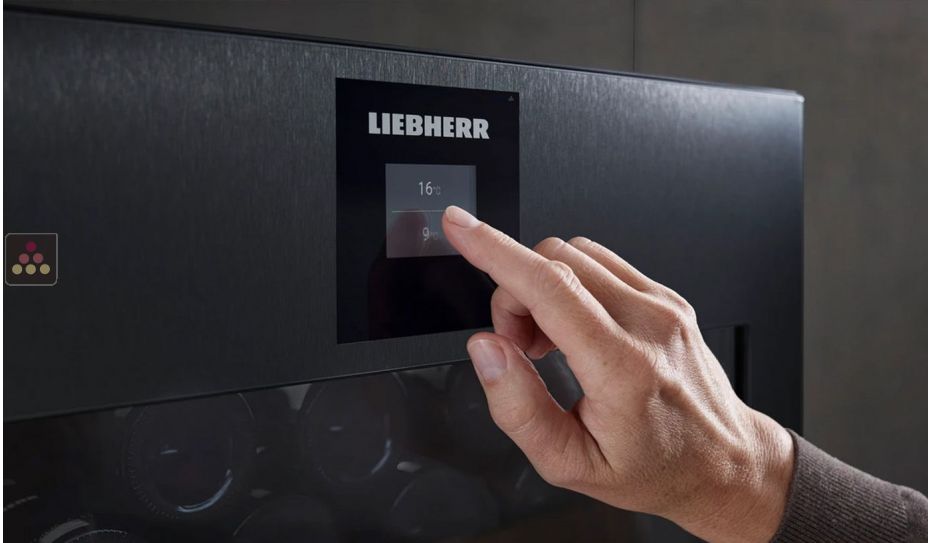 Built-in 2 temperature wine cabinet for aging or service