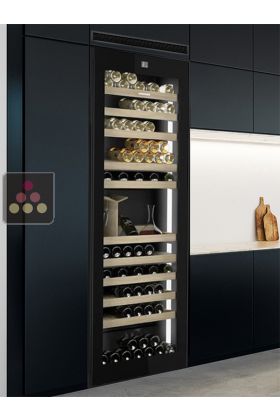 Built-in connected 3 temperature wine cabinet for ageing or service