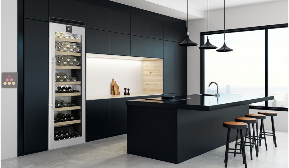 Built-in 2 temperature wine cabinet for ageing or service