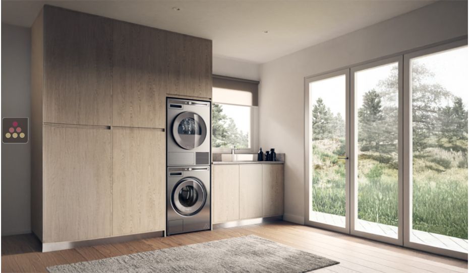 Logic heat pump tumble dryer - 8 Kg - Titanium - Freestanding