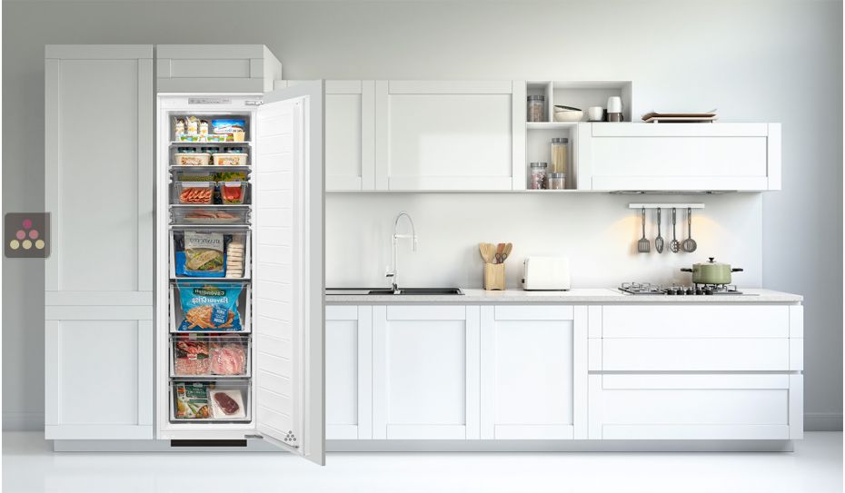 Built-in freezer with customizable front panels - 212L