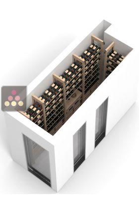 Arrangement of 337 bottle cellars - 16 wooden cases - Specific manufacturing - Wood System