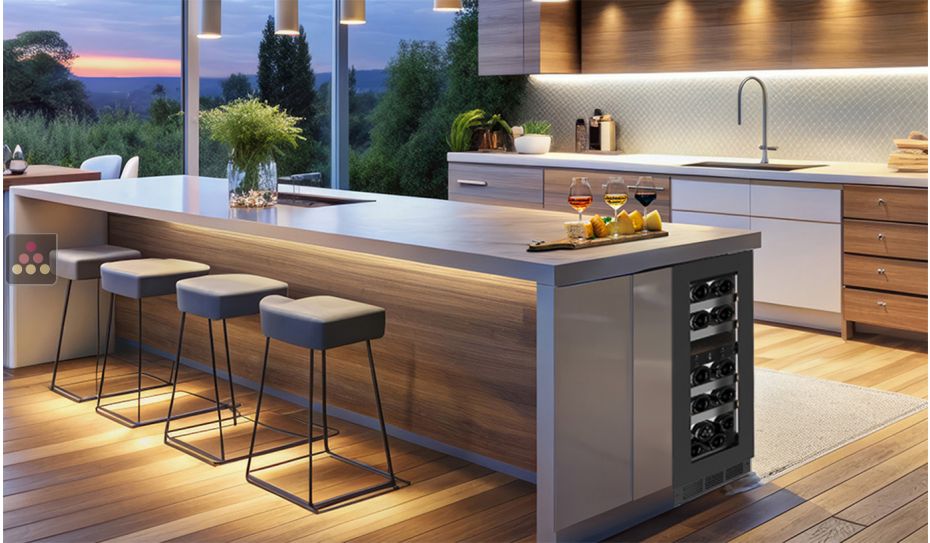 Dual temperature built in wine service cabinet - 72cm Door