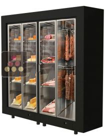 Freestanding combination of 2 modular cabinets for cheese and delicatessen storage CALICE DESIGN