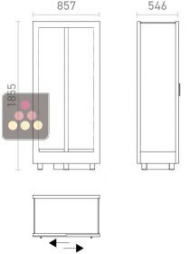 Professional built-in multi-temperature wine display cabinet - Equipment to be customized - Without cladding CALICE DESIGN