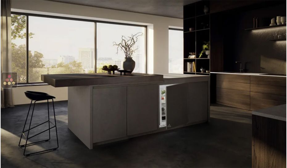 Mini fridge : can be fitted under counter with decorative panel coverable - 127 Litres