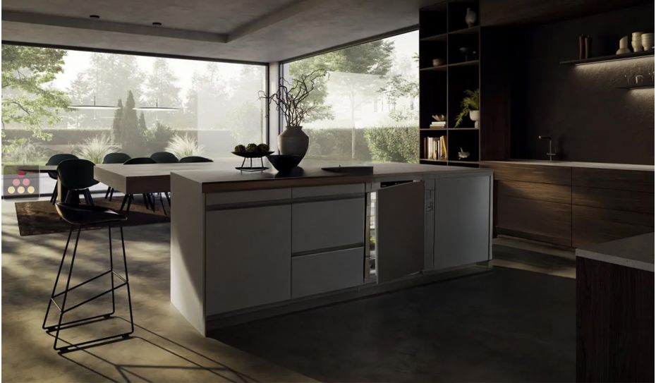 Mini fridge : can be fitted under counter with decorative panel coverable - 134 Litres