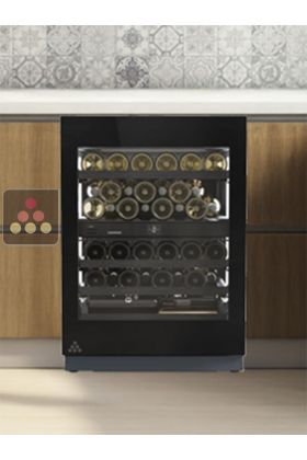 Dual temperature wine cabinet for storage and service - can be fitted
