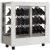 Wine display cabinet - Pro - 4 glazed sides - Wooden cladding - Inclined bottles