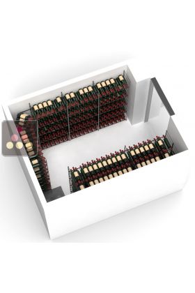 Arrangement of 1494 bottles cellars - Specific manufacturing - Essentiel System - H=170cm 