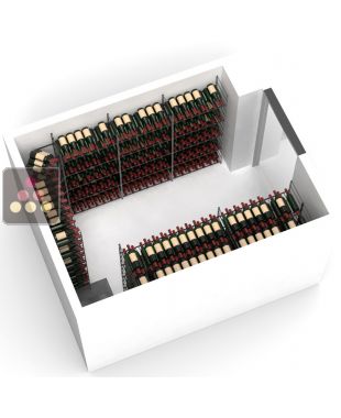 Arrangement of 1494 bottles cellars - Specific manufacturing - Essentiel System - H=170cm  Ma Cave à Vin