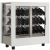 Wine display cabinet - Pro - 3 glazed sides - Wooden cladding - Inclined presentation