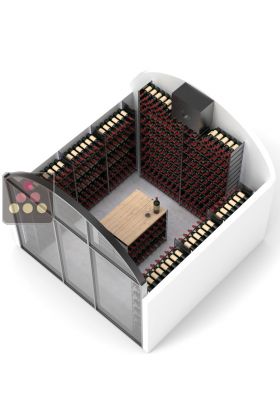 Arrangement of 1968 bottles cellars - Specific manufacturing - Storage 24 blles - Essentiel System - H=220cm and H=170cm