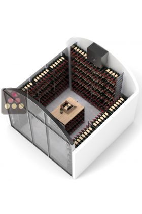 Arrangement of 1968 bottles cellars - Specific manufacturing - Essentiel System - H=220cm and H=170cm