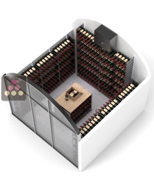 Arrangement of 1968 bottles cellars - Specific manufacturing - Essentiel System - H=220cm and H=170cm Ma Cave à Vin
