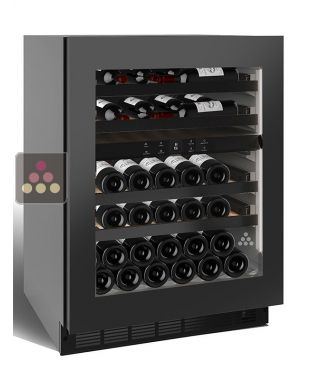 Dual temperature dark inox wine service cabinet NESTOR M WINE