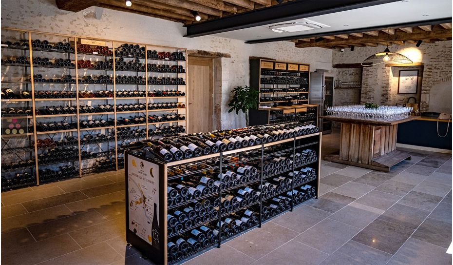 Wood and metal cellar rack for 1850 bottles - Specific manufacturing - Essentiel Wood