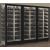 Combination of 3 wine display cabinet - Pro- 3 glazed sides - Interchangeable cover - Inclined bottles