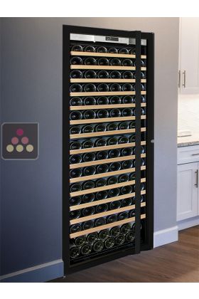 Built-in single temperature wine ageing or service cabinet - Sliding shelves - Full Glass door with left hinges