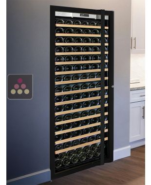 Built-in single temperature wine ageing or service cabinet - Sliding shelves - Full Glass door with left hinges TRANSTHERM