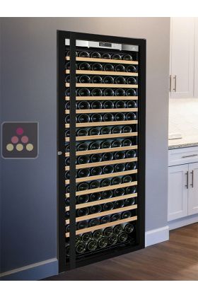 Built-in single temperature wine ageing or service cabinet - Sliding shelves - Full Glass door