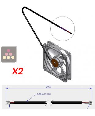 Two hot air extraction fans for built-in wine cabinet TRANSTHERM