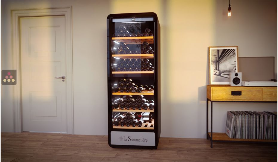 2-temperature wine cabinet for service and/or storage