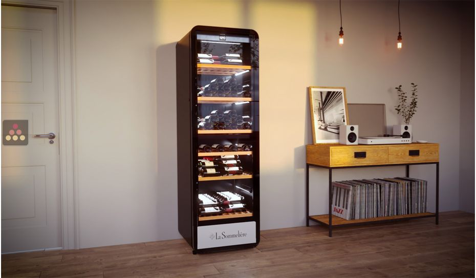 2 temperature wine cabinet for service and/or storage