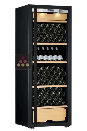 Multi-Purpose Ageing and Service Wine Cabinet for cold and tempered wine - 3 temperatures - Mixed shelves - Full Glass door