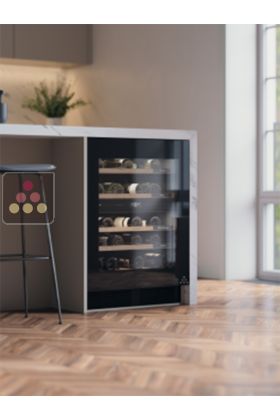 Dual temperature cellar for service - can be built-in under a counter