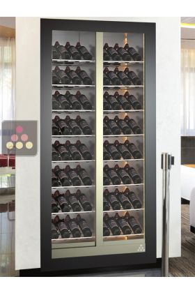 Built-in wine cabinet - Home - Flat frame - Inclined bottles