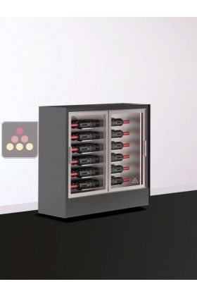 Wine display cabinet - HOME - FIT frame - Horizontal bottles - 36cm deep 