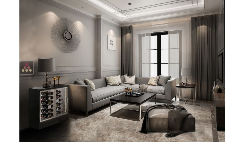 Wine display cabinet - HOME - FIT frame - Horizontal bottles - 36cm deep 