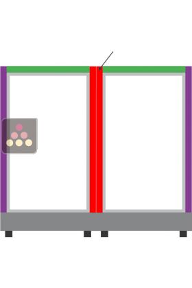 Magnetic metallic strip for Calice Design small unit - Connexion strip between two A modules