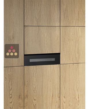 Self-ventilated built-in wine service cabinet with drawer 5 bottles - Push open door NESTOR M WINE