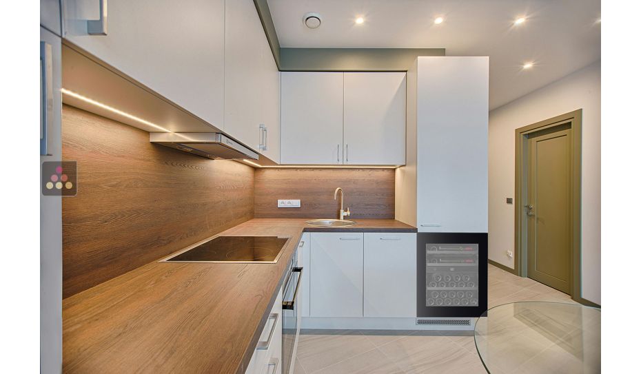 Dual temperature built in wine cabinet for service self-ventilated - Push-open door