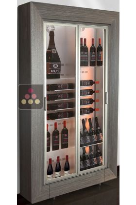 Freestanding wine display cabinet - Home - Flat frame - Mixed equipment - 36cm deep